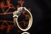 Cartier Vintage Ring Saphir Cabochons mit Diamanten in Gelbgold 750 OVP 