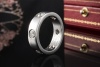 Cartier Love Ring mit 6 Diamanten in 750er Weißgold Großes Modell 51 OVP 