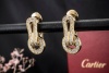 Cartier Ohrringe Agrafe Ohrclips mit 62 Top Diamanten in 750er Gelbgold 