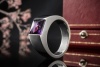 Cartier Tank Ring mit Amethyst Lila Großes Modell Gr. 53 in Weißgold 750 