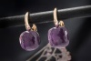 Pomellato Ohrringe Ohrstecker Nudo Classic mit Amethyst Lila in Gold 750 