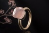 Pomellato Nudo Ring Classic mit Rosenquarz in 750er Roségold Gelbgold 