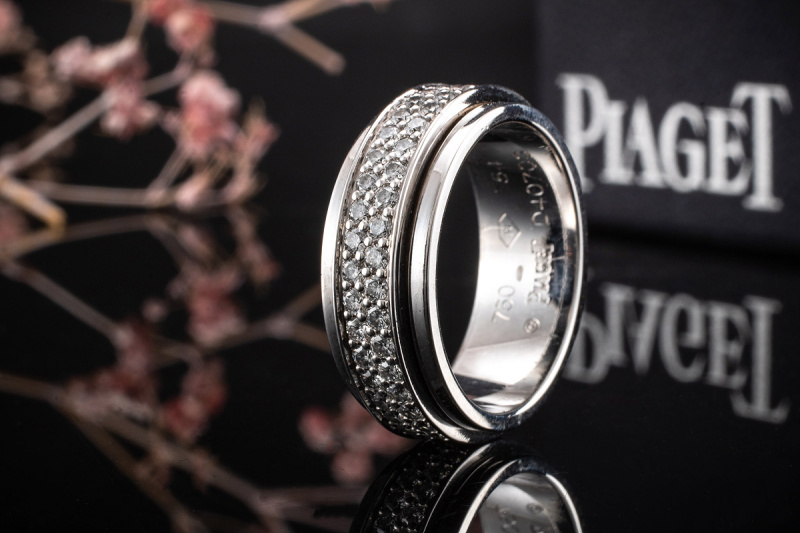 Piaget Possession Ring Drehring mit 1,2 ct. Brillanten in Weißgold Gr 54 