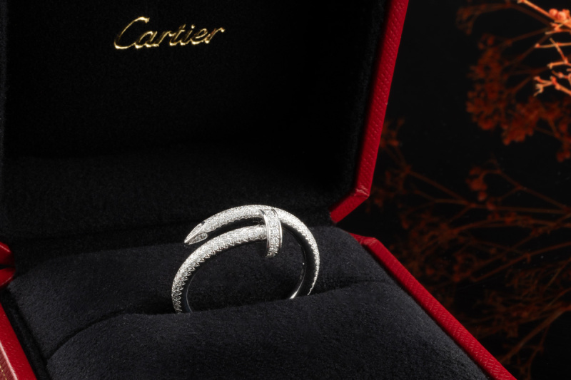 Cartier Juste un Clou Ring mit 241 Diamanten Weißgold 750 Gr 60 Full Set 