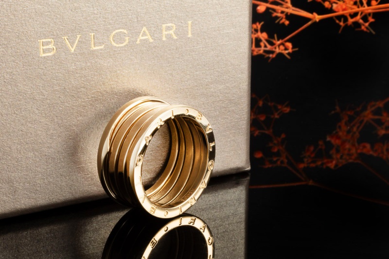 BVLGARI Bulgari Ring B.zero1 4-Band in 750er Gelbgold Größe 62 Full Set 