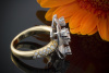 Exklusiver Ring Flower Blume aus 2 CT VSI Brillanten in 750er Gold Bicolor 