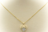 Collier Besonderes Herz Invisible Setting Diamanten 585er Gelbgold 