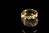 Halb Memoire Ring mit 0,50 Carat funkelnden Brillanten in 585er Gelbgold 