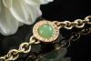 Bulgari Bvlgari Armband beidseitig mit Jade modifiziert in Gelbgold 750 