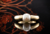 Cartier Ring mit Akoya Zuchtperle 7,9mm Vintage Massiv in 750er Gelbgold 