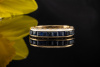 Gübelin Ring mit Saphir und seitlichen Brillanten in Gelbgold 750 Arbeit 