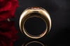 A. Odenwald Ring mit Palm Citrin Diamanten Brillanten in 750er Gelbgold 