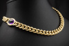 Pomellato Collier Kette u Armband Set mit Amethyst Massiv Gold 186 Gramm 