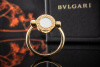 BVLGARI Flip Ring mit Onyx und Perlmutt Black and White Roségold 750 OVP 