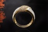 Ring Goldschmiedearbeit mit 1 Ct. Diamanten Braun Weiß in 750er Gelbgold 