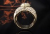 Herz Diamant Ring mit Brillanten Gelbgold 750 Goldschmiedearbeit Massiv 