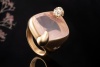 Pomellato Ring Ritratto Rosenquarz u. Diamanten Mattiert in Roségold 750 