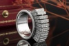 Cartier Kinetic Fan Band Ring mit Brillanten beweglich Weißgold 750 OVP 