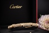 Cartier Bamboo Armreif Bracelet mit 3 x Brillanten Armspange in Gold 750 