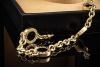 Bvlgari Onyx Armband Schwarz Massive Ausführung 19 cm in 750er Gelbgold 