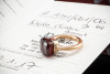 Pomellato Nudo Ring Classic mit rotem Granat in 750er Rosegold Full Set 