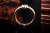 Cartier Paris Ring mit Saphir Tropfen und Diamanten in Gelbgold 750 OVP 