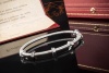 Cartier Ecrou Armreif Armband in Weißgold 750 Rhodiniert Gr. 18 Full Set 