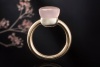 Pomellato Nudo Ring Classic mit Rosenquarz in 750er Roségold Gelbgold 