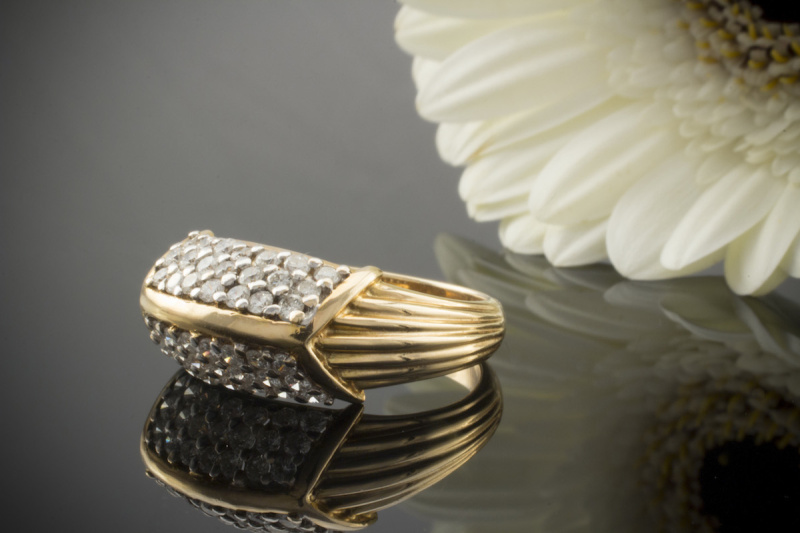 BrillantRing Ring mit Brillanten in 585er Gelbgold 