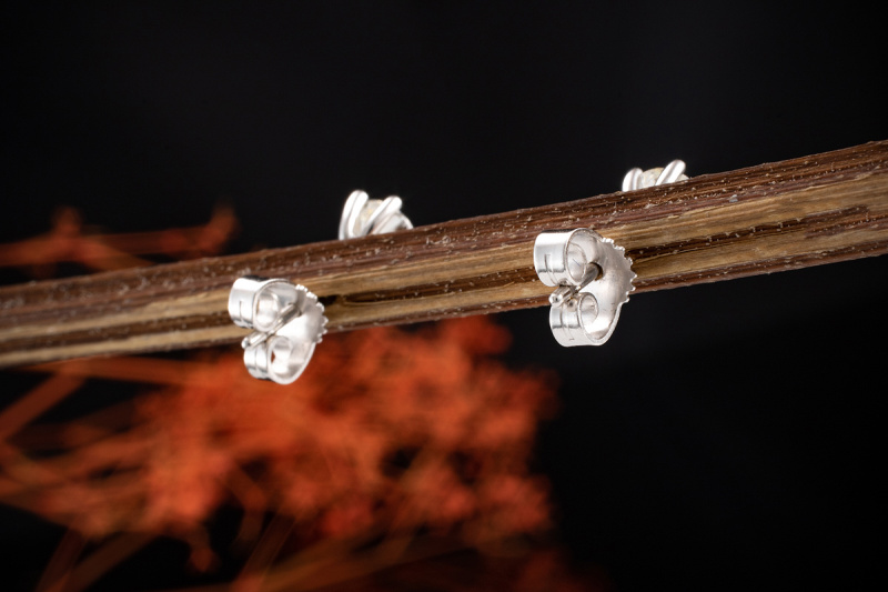 Solitär Ohrstecker 2 x 0,50 Ct Diamant Halbkaräter Lupenrein in Weißgold 