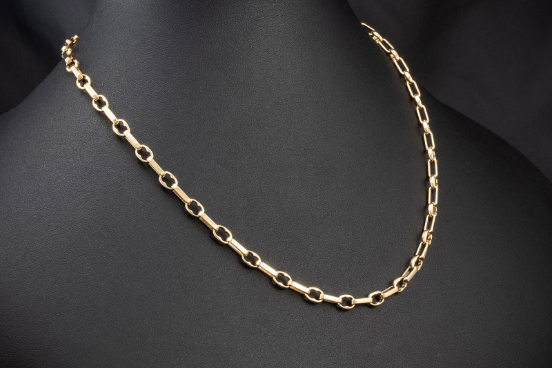 Cartier Collier Kette Vintage Gliederkette 50,5 cm in 750er Gelbgold 18k 