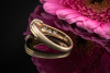 Ring Feurige Brillanten Brillantring mit Weißgold Steg in Gelbgold 585 