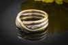Victor Mayer Dreier Ring 3 Ringe mit Brillanten 750er Rot- Gelb- & Weißgold 