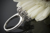 Art Deco Ring mit Saphir & Diamanten TROPFENSCHLIFF in 750er Weißgold 
