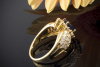 Luxuriöse Goldschmiedearbeit Saphir Ring mit feurigen Brillanten 750er Gold 