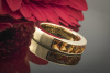 Designer Ring mit spitz zulaufendem Carré Citrin in 750er Gelbgold  
