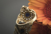 Marokanisches Ring Design mit Saphir Cabochon und Brillanten Gold 750 