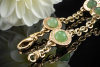 Bulgari Bvlgari Armband beidseitig mit Jade modifiziert in Gelbgold 750 