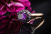 Kleiner Pomellato Ring Tabou mit Amethyst Lila in Rosegold Rotgold 750 