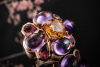 Chanel Coco Kollektion Ring Amethyst Citrin Turmalin Rotgold Rosegold 51 