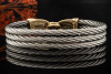 Fred Paris Armband Bracelet Force 10 Segelseil geflochten u Gelbgold 750 