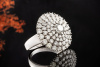 Statement Ring Kreisrund mit 1,5 Ct Diamanten Brillanten in Weißgold 750 