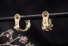 Cartier Trinity Ohrringe Vintage Ohrstecker mit Clip 750er Gold Tricolor 