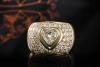 Herz Diamant Ring mit Brillanten Gelbgold 750 Goldschmiedearbeit Massiv 