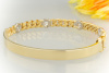 Goldschmiedearbeit Armreif Armband mit 4 Diamanten Brillanten in 750er Gold 