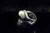 Perlen Ring mit Diamanten Brillanten 585er Weissgold Perlenring 