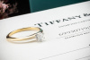 Tiffany & Co Solitär Ring Setting mit Diamant 0,25 Ct in Gelbgold Platin 