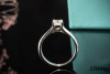 Tiffany & Co Solitär Ring mit Diamant Eckiger Schliff 0,42 Ct. in Platin 