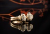 Cartier Vintage Ring Saphir Cabochons mit Diamanten in Gelbgold 750 OVP 