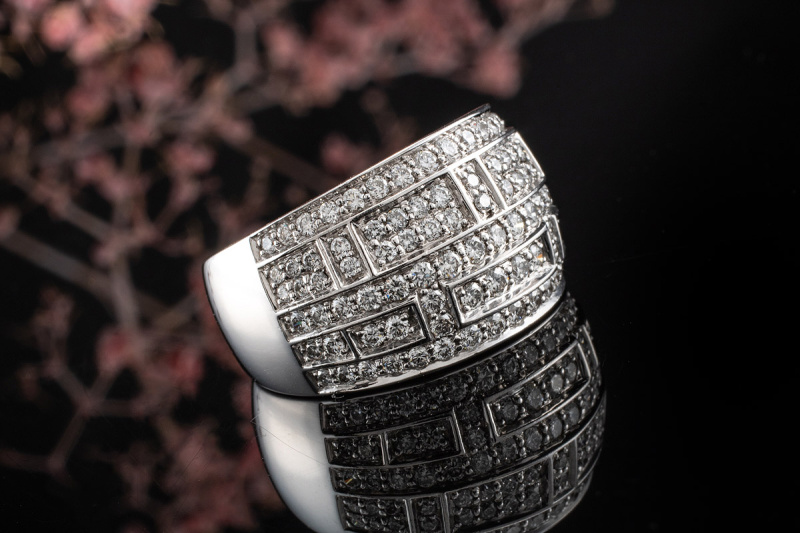 Mauboussin Paris Ring mit Diamanten Brillanten in 750er Weißgold Arbeit 